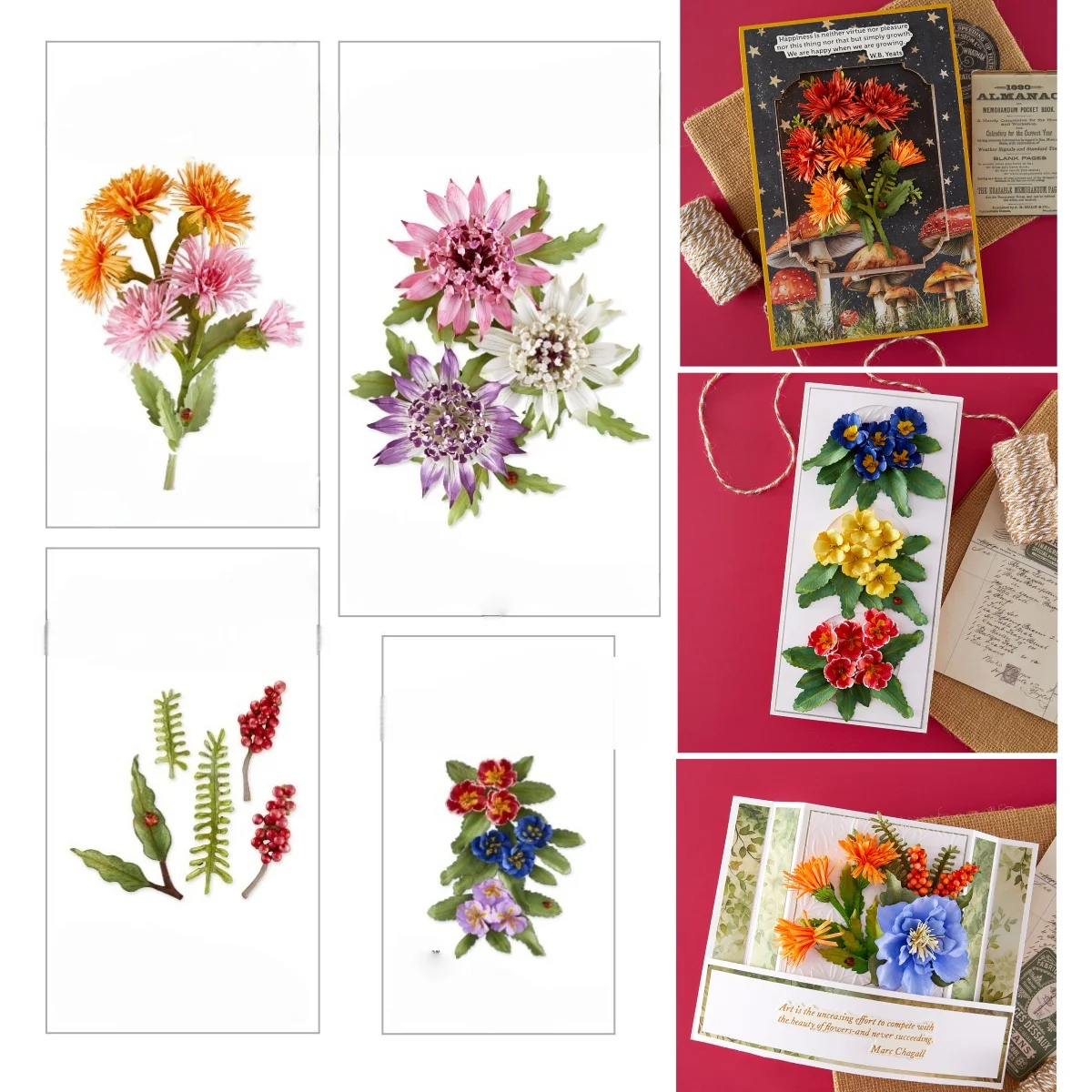 Juillet 2026 Serenity Garden Matrices de découpe métalliques, tampons transparents, pochoirs et feuilles de dorure à chaud pour la décoration DIY, le scrapbooking, les cartes et le gaufrage