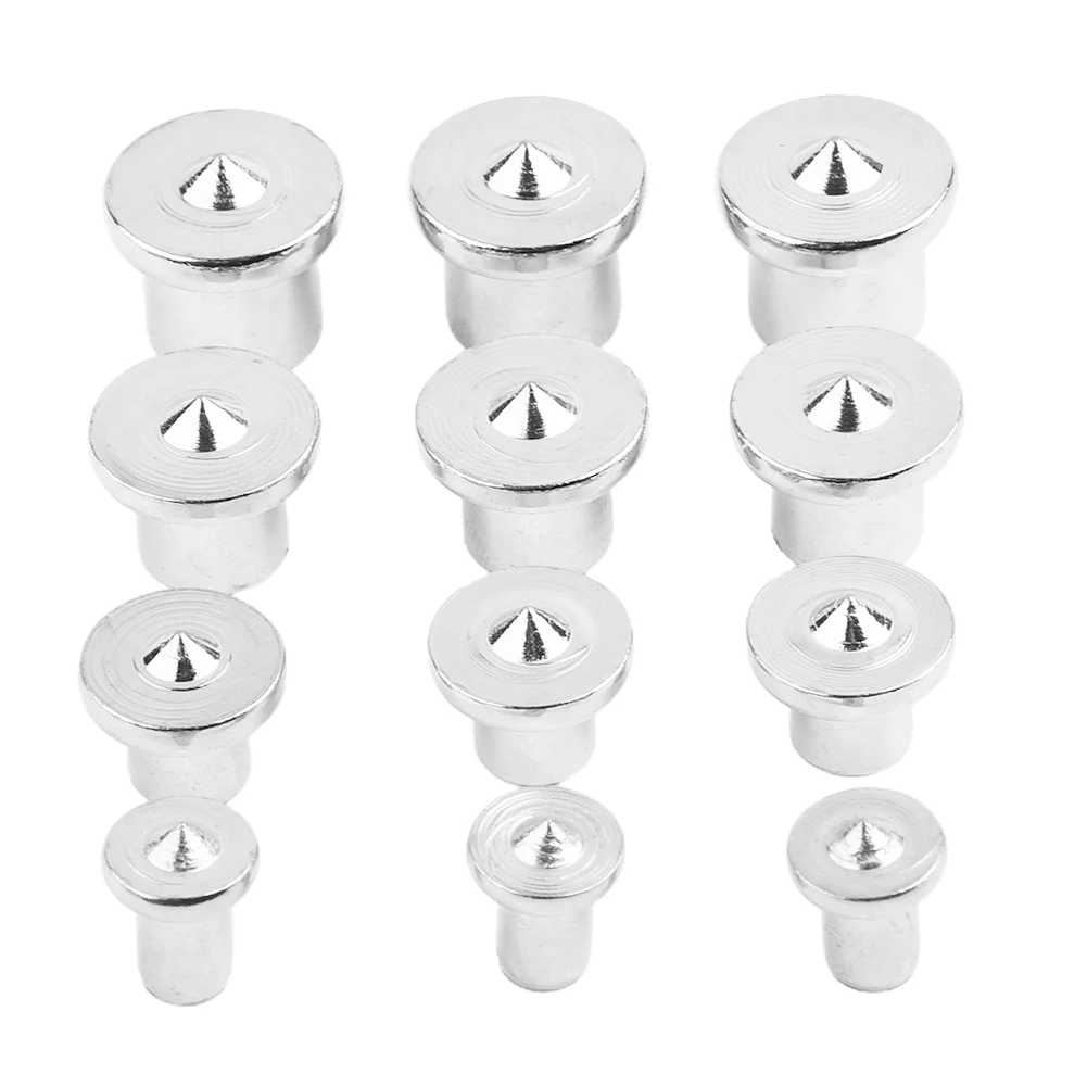 Essential Center Points Pin 12 Pcs Set 12mm 0.47in Chrome Plating DIY Wooden Crafts Silver Suitable For Anyone Engaged