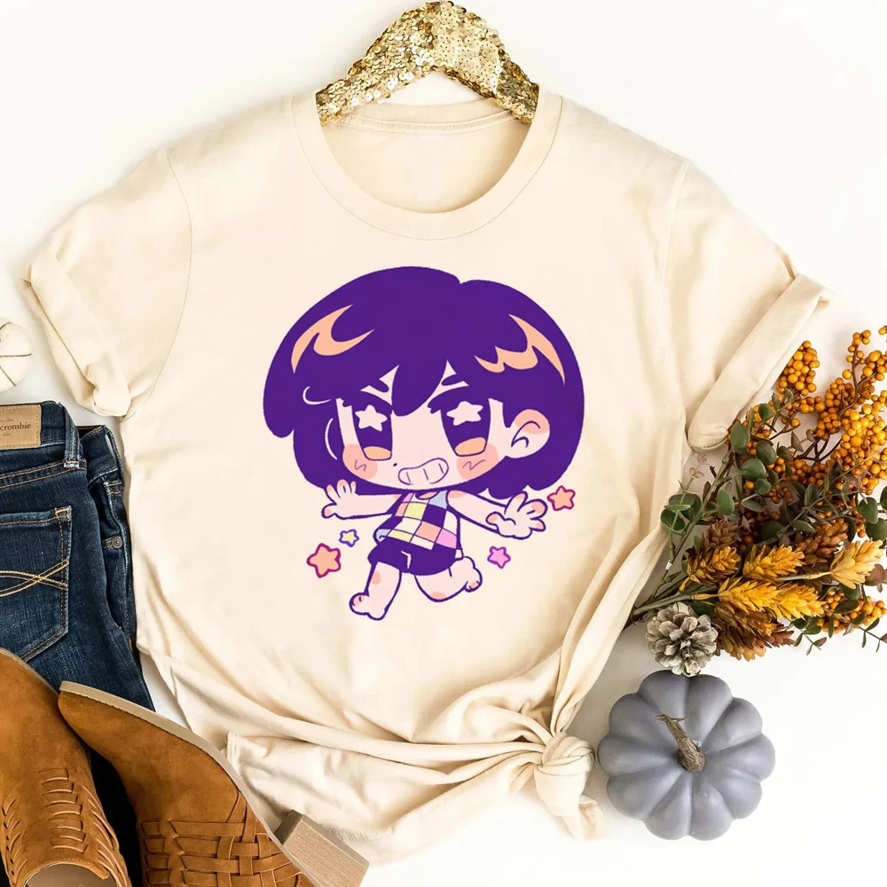 Omori shirt femme harajuku anime summer tshirt anime kawaii gyaru jojifuku Psychedelic