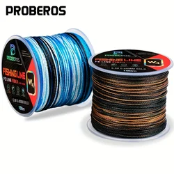 1pc 4-Strand Abrasion Resistant Braided Fishing Line 18LB-66LB, Blue Camo - Strong and Durable Fishing Line for All Anglers