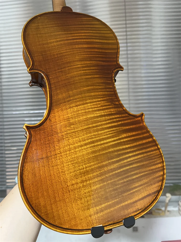 Musical Instrument Fiddle - Damen-Einzelstück-Geige aus Holz, handgefertigt, professionelle 7/8-Größe,