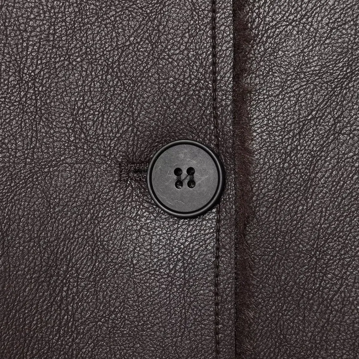 JNLEAOG Casaco feminino de couro sintético dupla face Jaet, roupa externa dobrável, ajuste longo, fecho de botão, comprimento regular