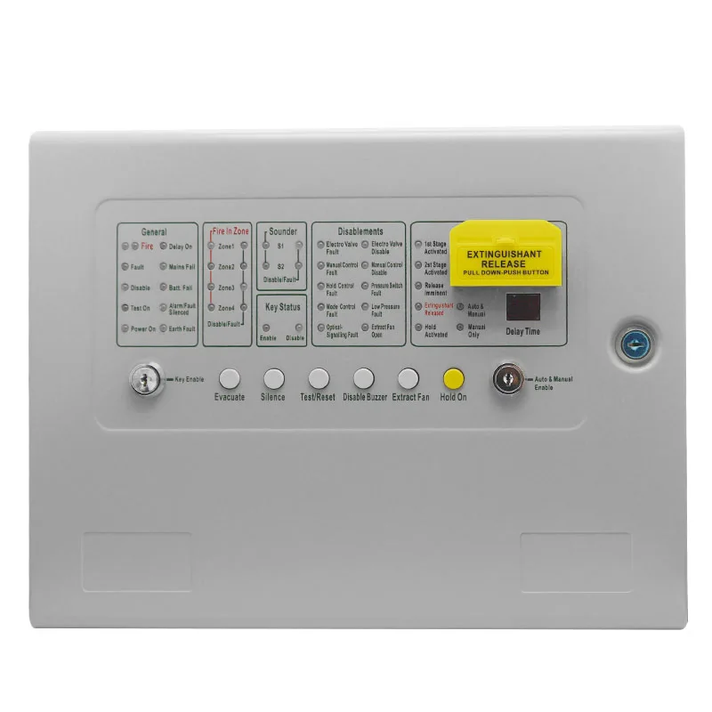 automatic extinguisher control panel with four detection zones