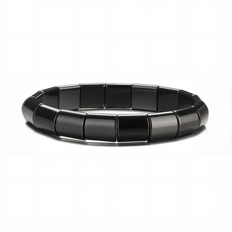 Men's Bracelet Natural Stone Hematite Arrow Bead Beaded Bracelet for Vigour Protection Strength Confidence & Grounding Jewelry