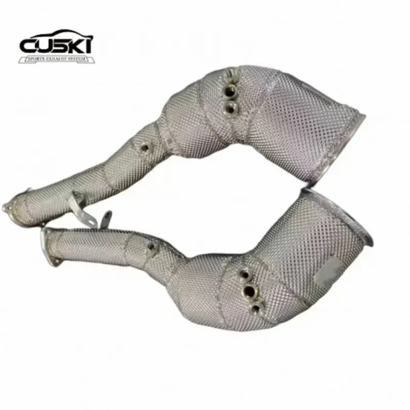 

High Performance Exhaust parts Suitable For Audi S6 S7 C8 2.9T stainless steel Catted Catless Pipe With Heat Shield