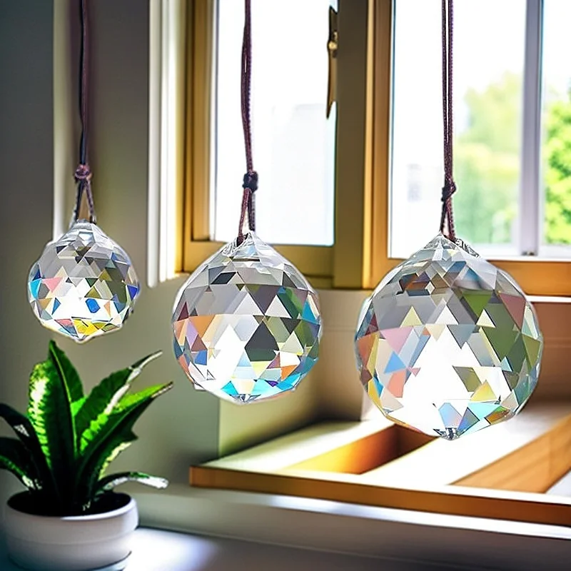 

20/30/40mm Clear Crystal Feng Shui Lamp Ball Prism Rainbow Suncatcher Wedding Decor Home Wedding Party Decoration Ornament