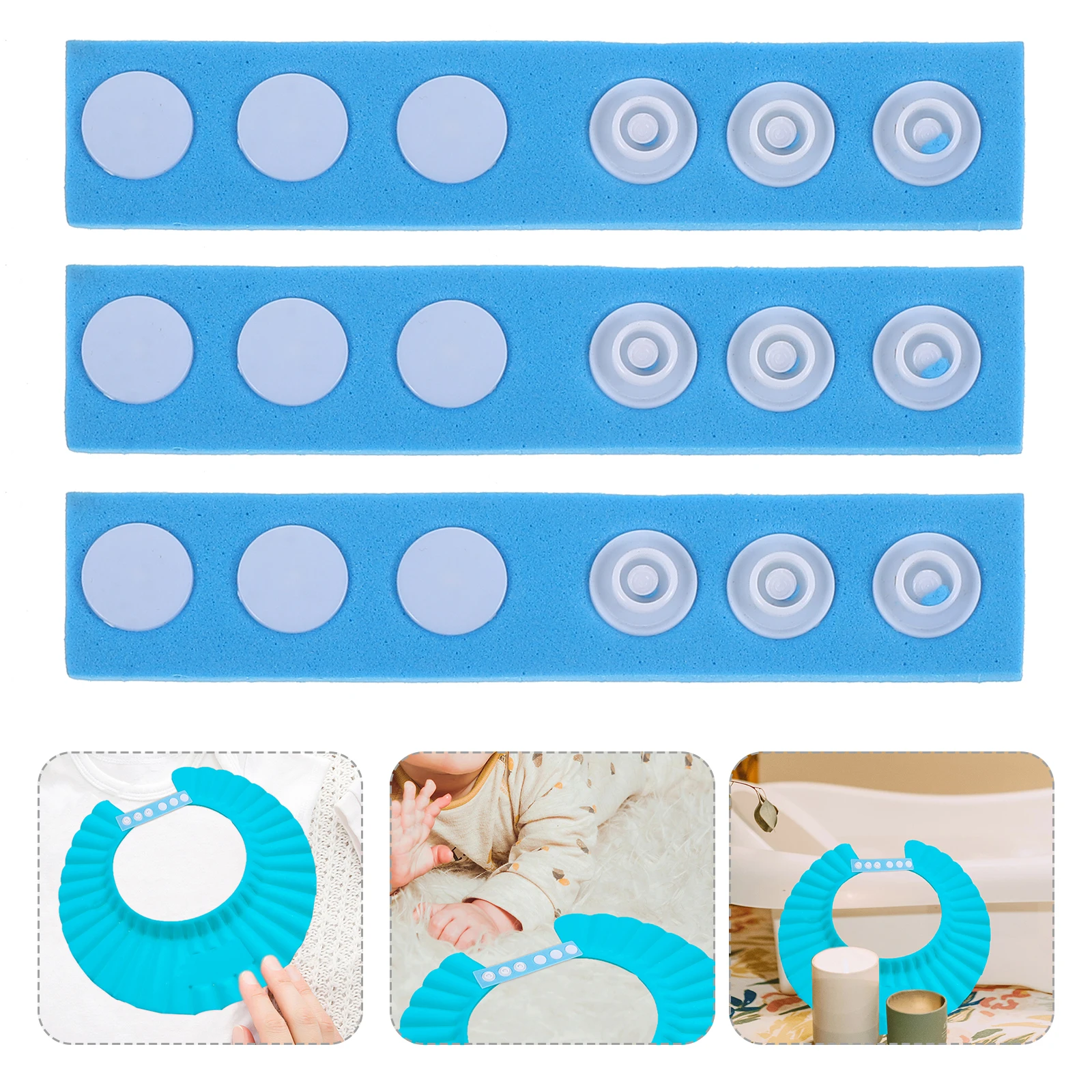 

10 Pcs Children's Shampoo Cap Extension for Bath Hat Infant Products Straps Strip Pp Supplies