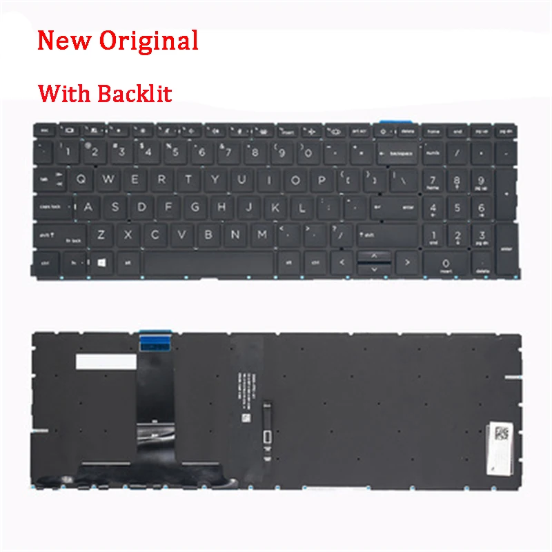 New Genuine Laptop Rreplacement Keyboard Compatible for HP ZHAN66 PRO 15 G4 HSN-Q27C M21742