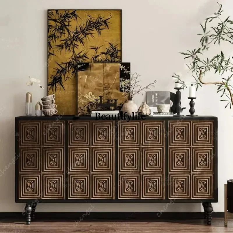 32 American porch cabinet creative French retro side cabinet household decoration storage shoe cabinet