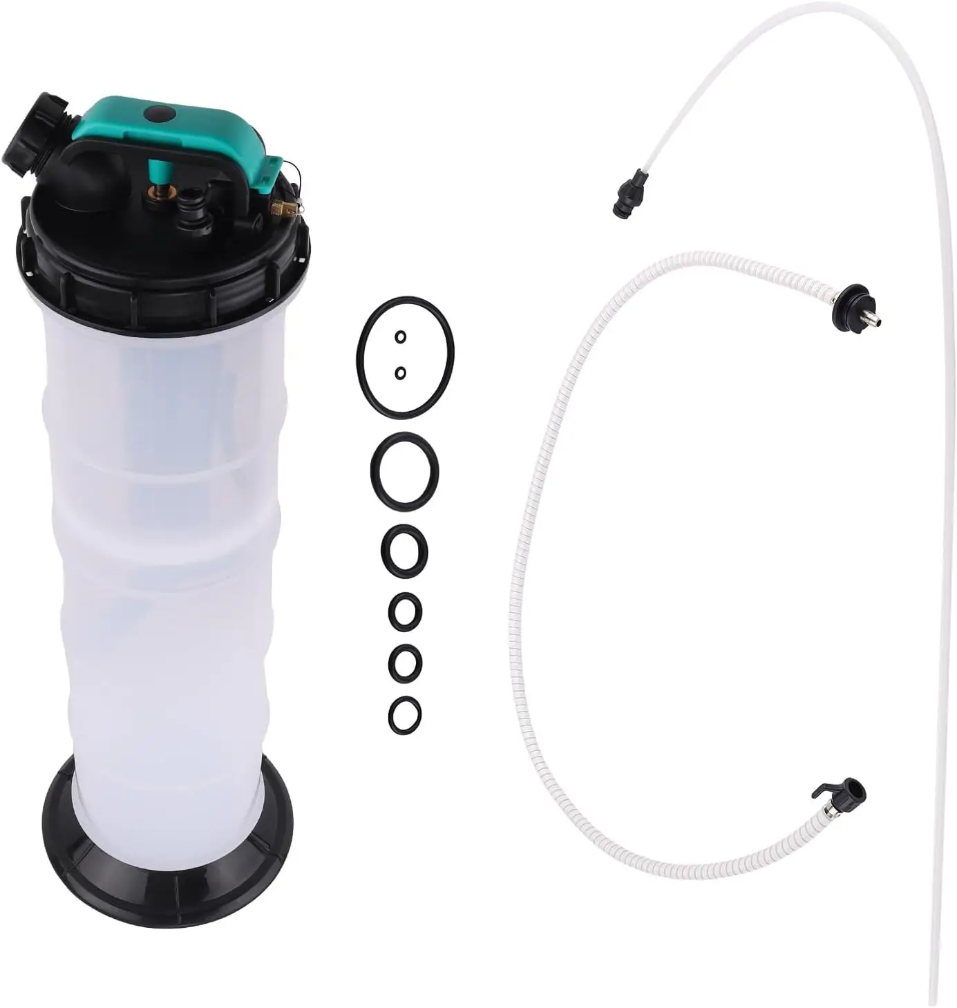 

2.5 Gallon Manual Fluid Extractor, Automotive Oil Pump with 5pc Brake Bleeding Hoses for Cars, SUVs, Trucks