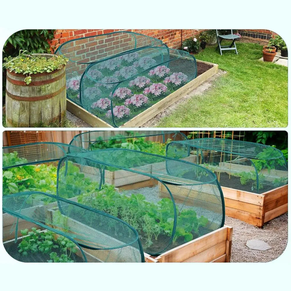 Collapsible Plant Protection Net 2 Color Available Outdoor Garden Anti-Pest Shade Cover For Raised Bed Vegetables Fruits Growing