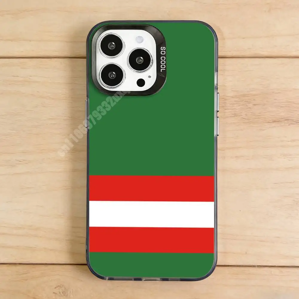Chechen Republic Wolf Flag Phone Case for iPhone 17 16 15 Max Mini 14 13 Pro Plus 12 11 X XS Air IMD Cover