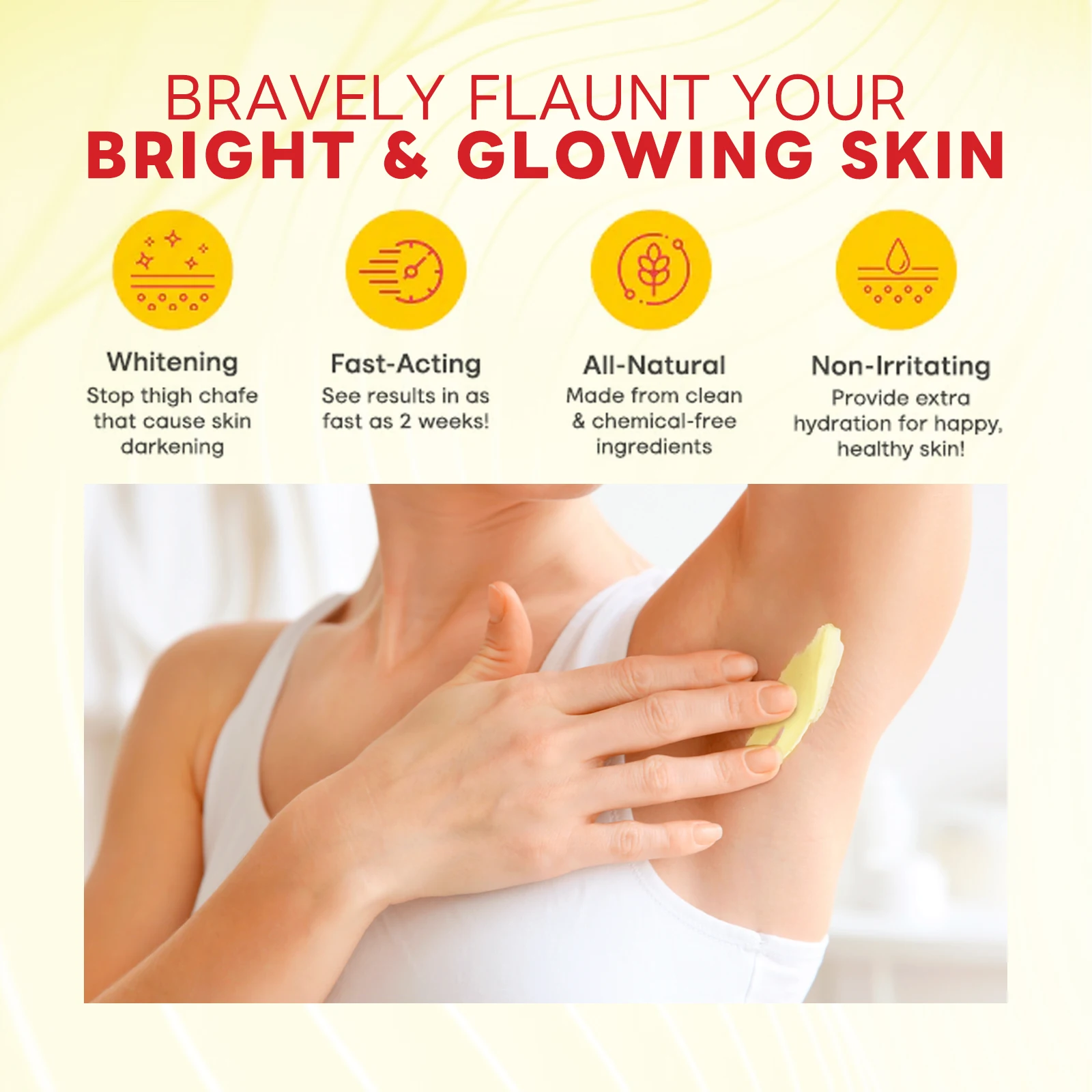 Turmeric VC Brighten Cream, Dilute Dullness, Black Acanthosis, Moisturize and Brighten Skin Beauty Cream
