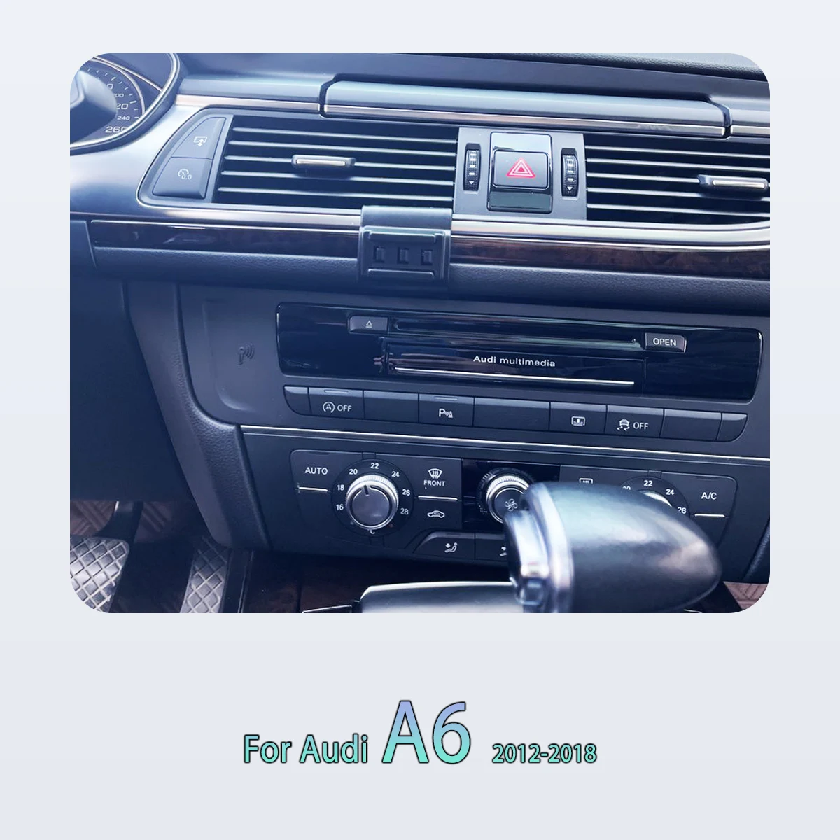 Spezielle Telefonhalterung für Audi A6 C7 2012–2016 2017 2018, magnetische Autotelefonhalterung, Smart Sensing, unsichtbare Basis, Autozubehör – Detail 1