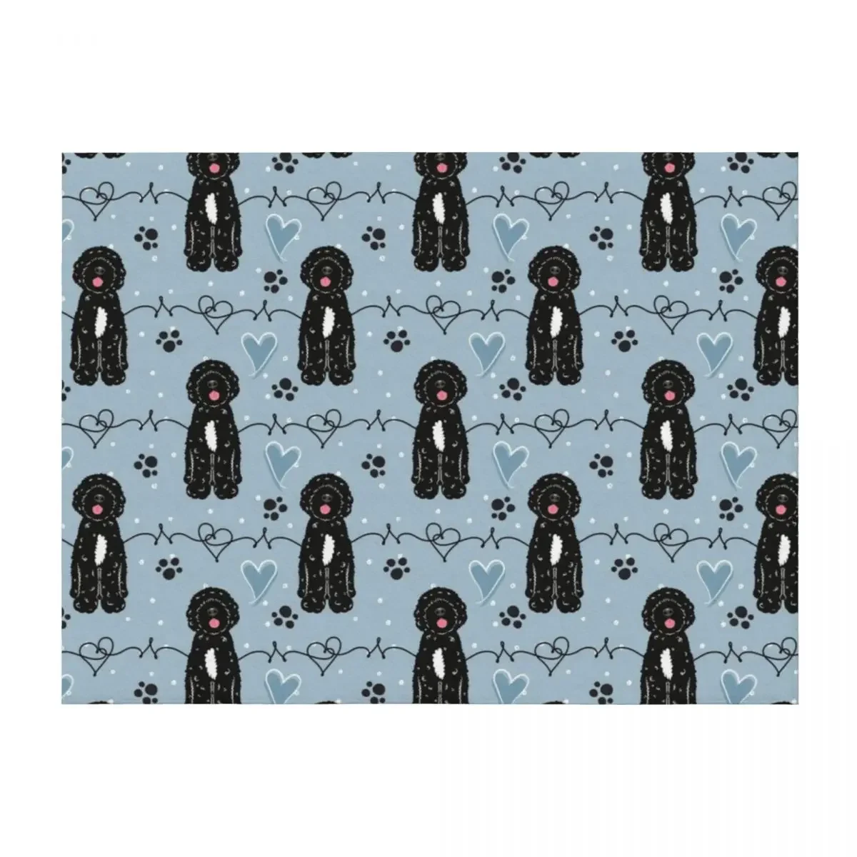 

Love Black White Portuguese Water Dog Throw Blanket Bed Large Blankets For Sofas Extra Large Throw Blankets