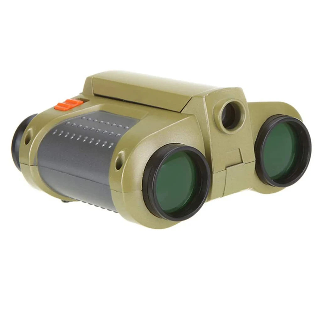 

4X30 Telescope Night View Pop-up Light Scope Kids Binoculars Outdoor Camping Equipment Green Film