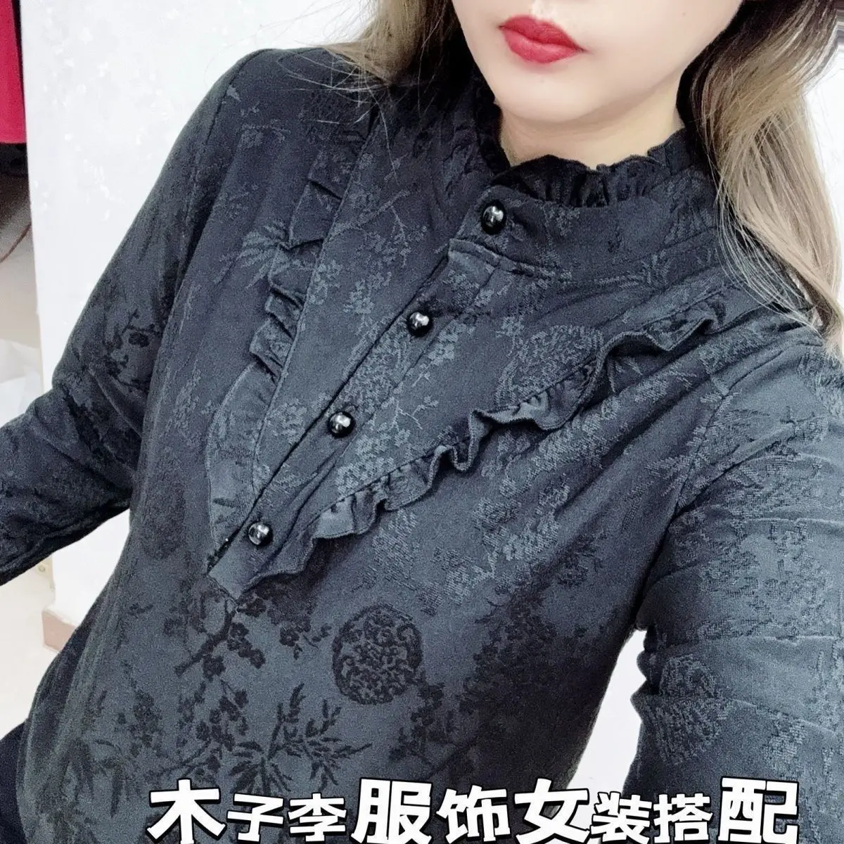 벨벳 긴팔 셔츠, 2025 분위기 있는 귀 슬림핏 상의, 슬림 보터밍 풀오버, 신상 스타일, 가을 겨울