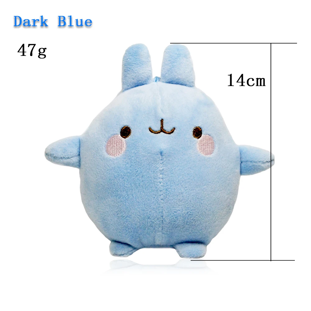 Genuine 14cm Molang Cute Plush Toys Anime Kawaii Filled Plush Keychain Pendant Cartoon White Rabbit Soft Stuffed Doll Child Gift