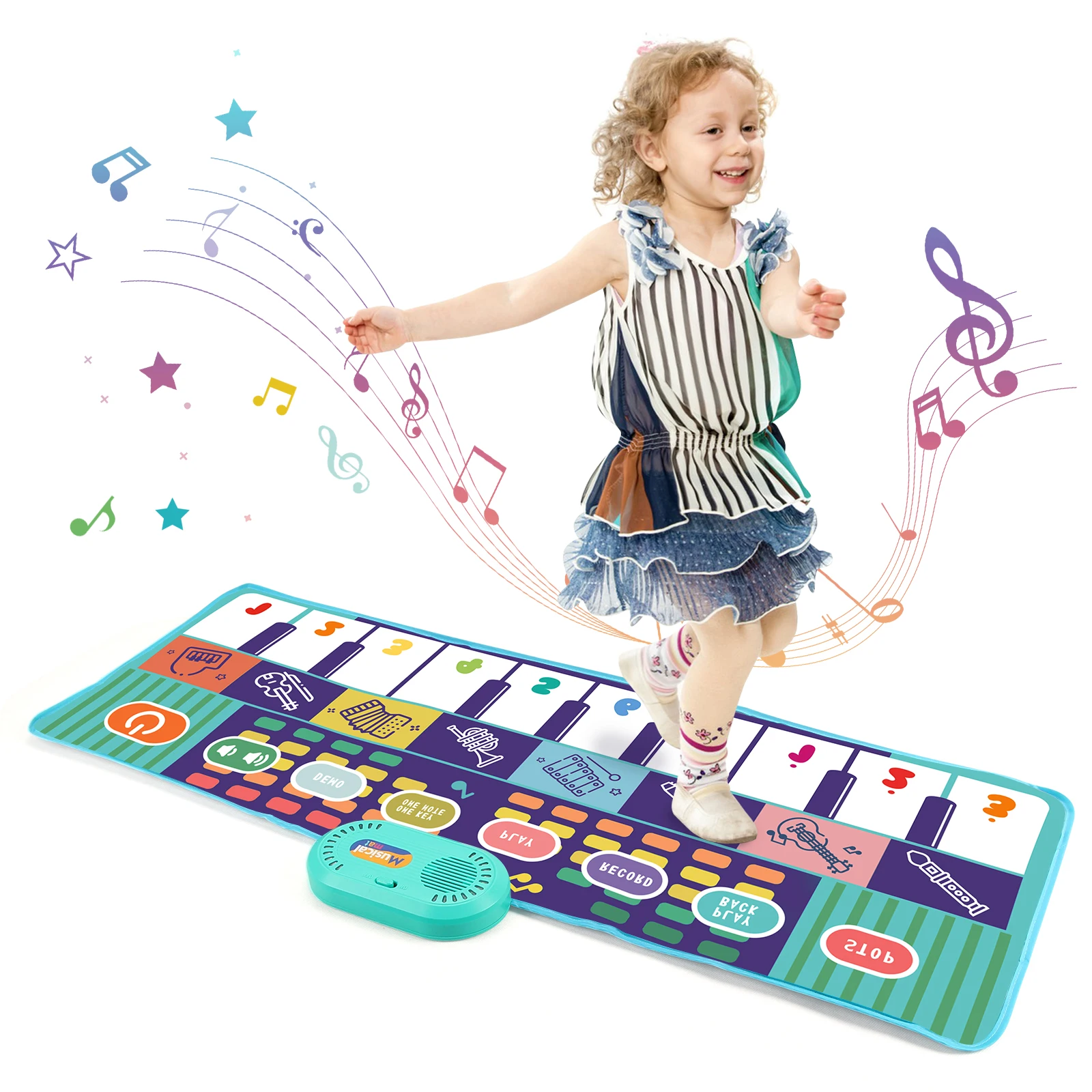 Kids Multifunction Musical Piano Mat with Midi Baby Mat Toddlers Floor Piano Keyboard Musical Carpet Educational Toys Kids Gifts