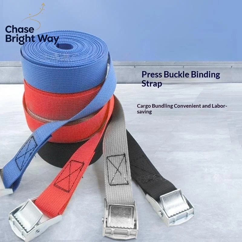 Buckle Cargo Tie Down Lashing Belt 1/2/3/4/5M Durable Fastening Strap for Car Motorcycle Bike Moving Cargo