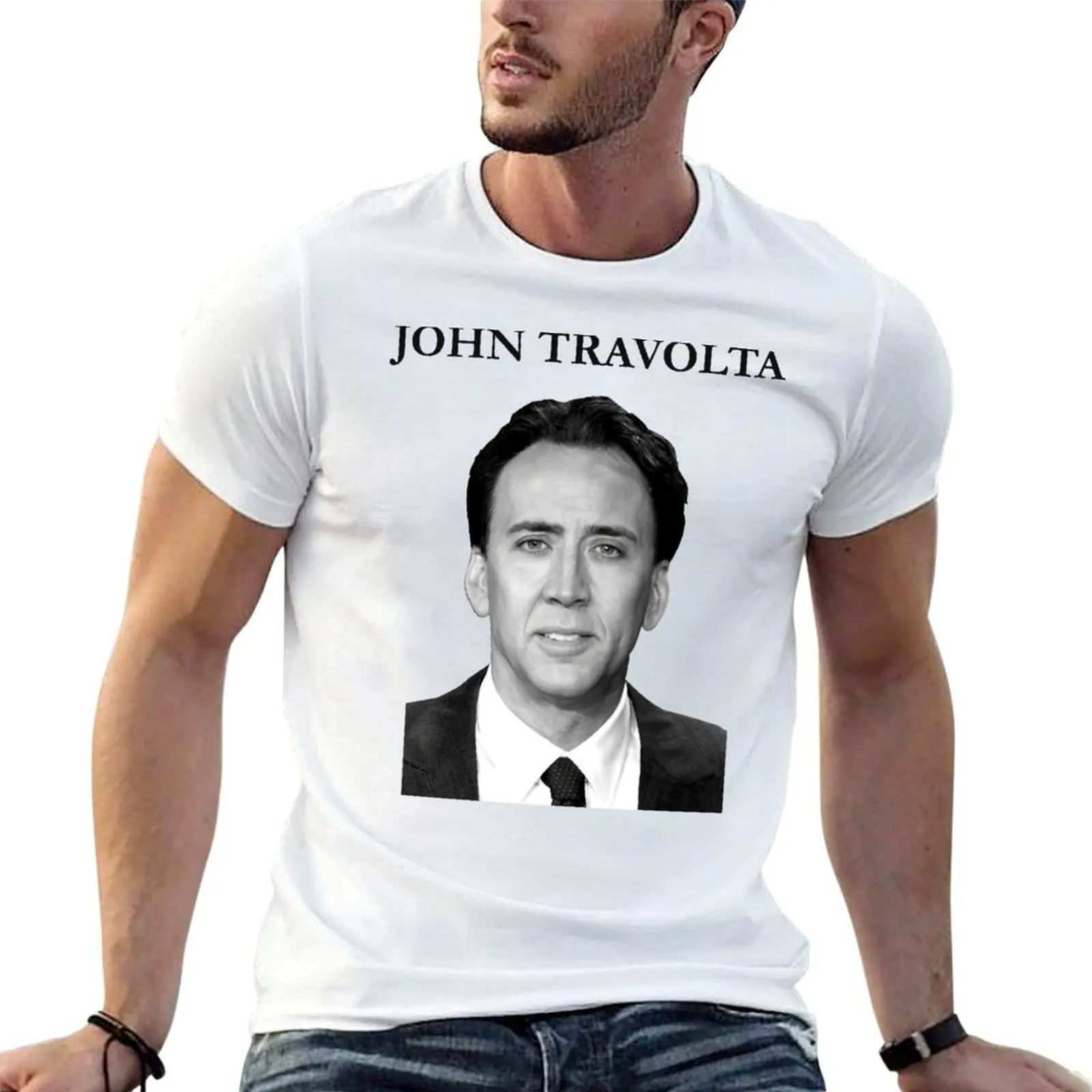 Nicolas Cage John Travolta Face Off Mens Womens, Cute Fashion, For Men Cool T-Shirt man graphic t shirt T-Shirt