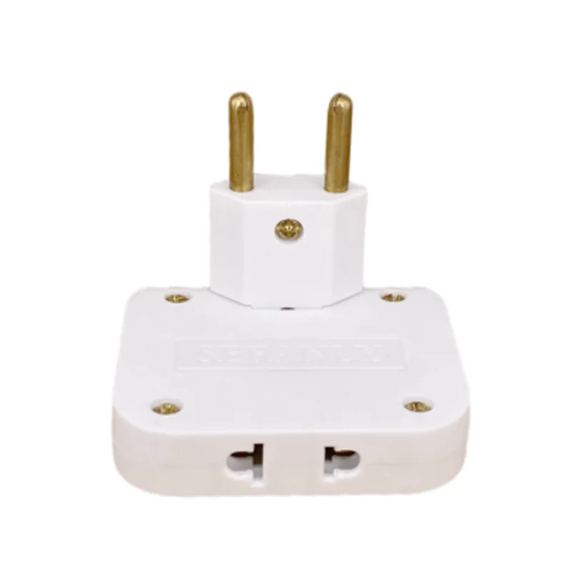 الاتحاد الأوروبي التوصيل 3 مخرج التيار المتردد قطاع الطاقة Multiprise 1 تحويل 3 تمديد مقبس كهربائي 180 °   محول التيار المتردد بمقبس الوفاء الدوار