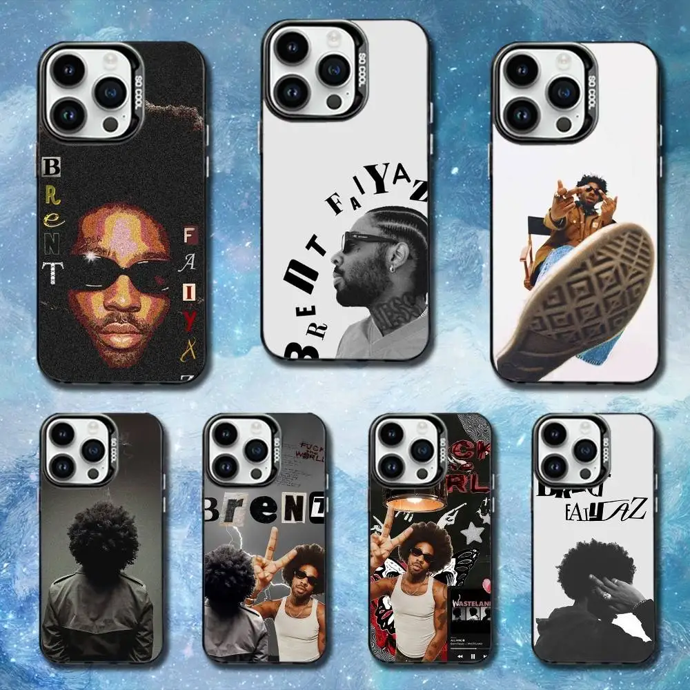 

Singer B-Brent F-Faiyaz Phone Case For iPhone 11,12,13,16,14,15,Mini,Pro,XS,MAX Black Matte Shockproof Cover