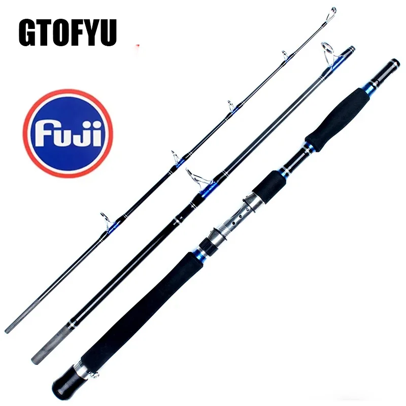 

Fishing Lure Rod 1.8m 2.1m 3 Sections Superhard Lure 70-250g Trolling Fishing Rod Carbon Fast Surf Boat Raft Spining Fishing Rod