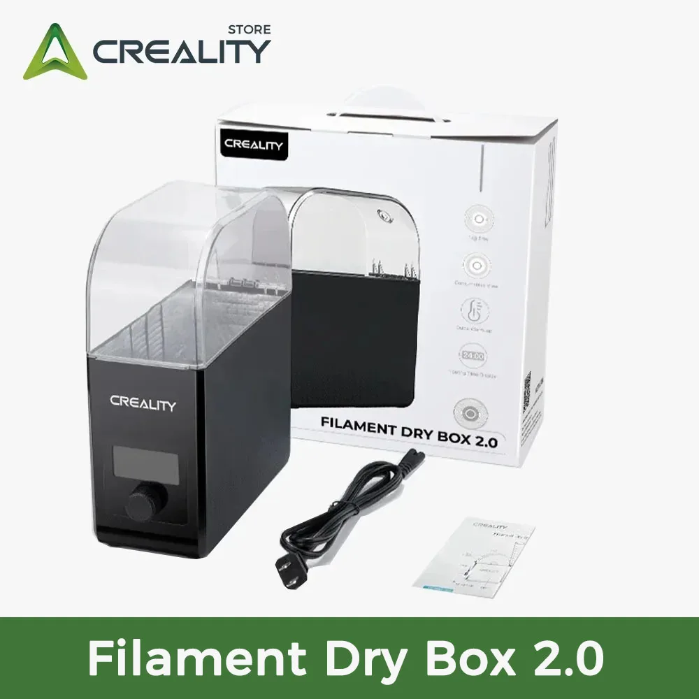 

Creality 1KG Filament Dry Box 2.0 Adjustable Temperature 45℃-65℃ Real-time Humidity Monitoring Hot-Air Heating 0-24h Setting