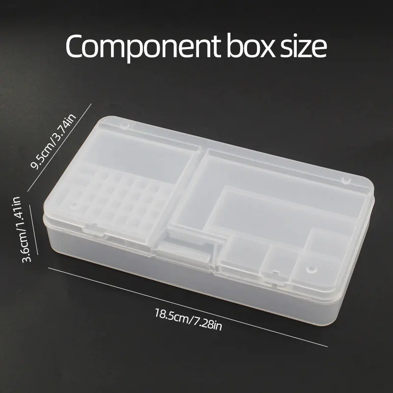 Box, Electronic Components, Transparent Plastic Storage, Small Screw Accessories, Tool Classification Grid