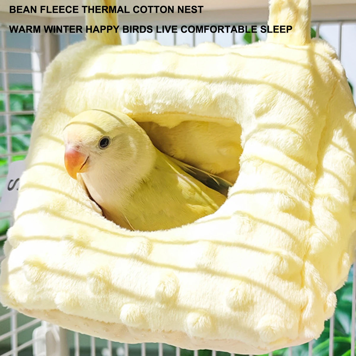Клетка для попугая для домашних животных, теплый плюшевый гамак, палатка, кровать, подвесная пещера, аксессуары для сна и инкубации птиц Клетка для попугая для домашних животных, теплый плюшевый гамак, палатка, кровать, подвесная пещера, аксессуары для сна и инкубации птиц