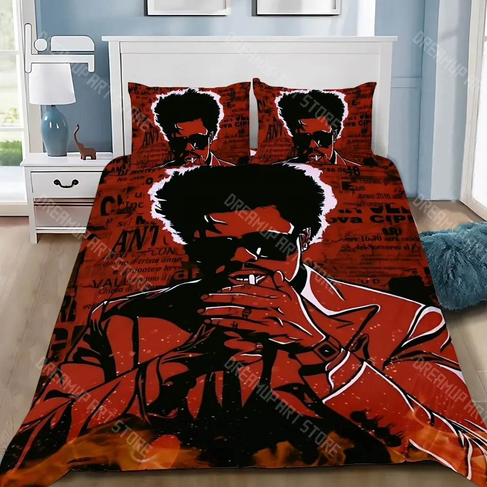 

Duvet Cover Pillowcase Bedding Set Adult Boy The W-Weeknd XO Girl Bedroom Decoration Children Gift Single Double Large Size