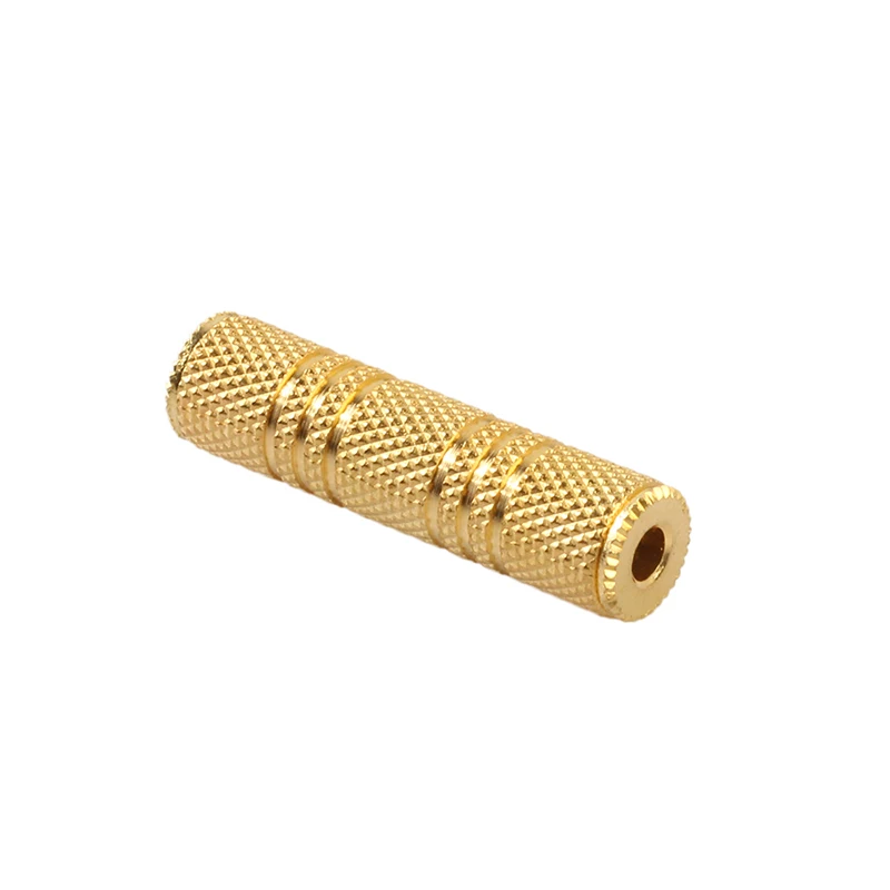 金メッキジャックカプラー,3.5mmメスから3.5mmメスジャックプラグ,オーディオステレオカプラー,ソケットアダプターコネクター,1個