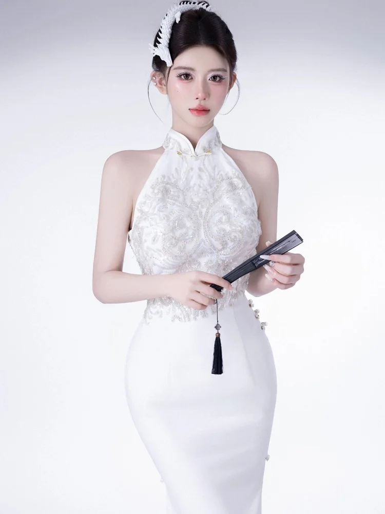 

Revised White Portrait Photography Studio Chinese Retro Style Atmosphere Sensation National Trend Fashion Women's C...
