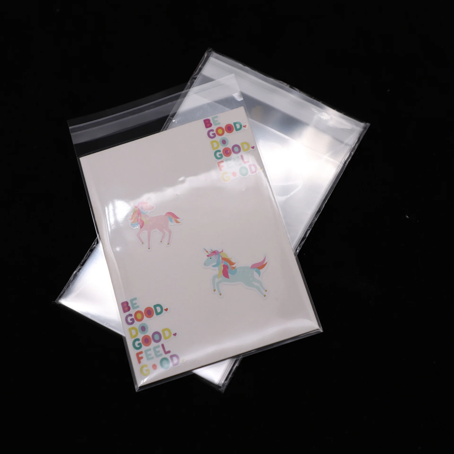 100pcs Transparent Envelope OPP Self-adhesive Bag Square Card Postcard Collection Bag Sealing Plastic Film