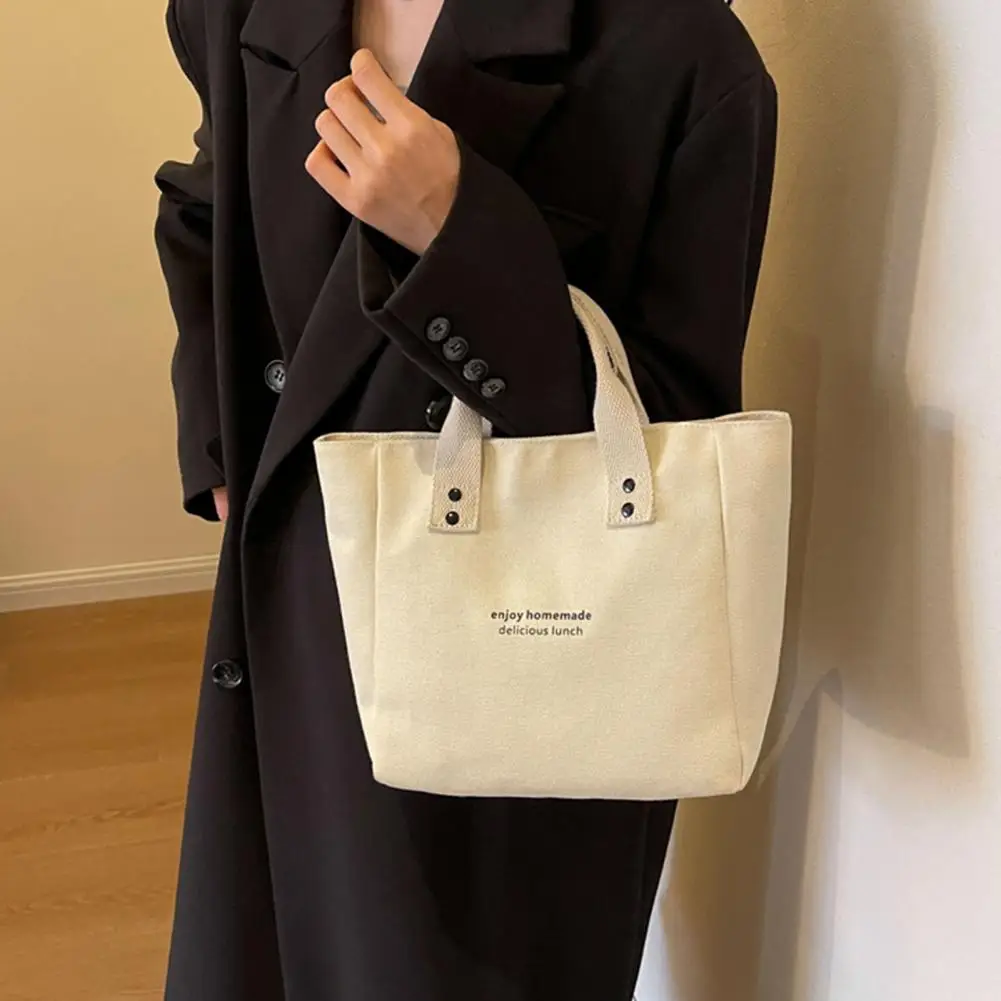 여성용 캔버스 핸드백 솔리드 컬러 여성용 캐주얼 대용량 여행 가방 두꺼운 핸드백 대용량 예술 학생 패키지