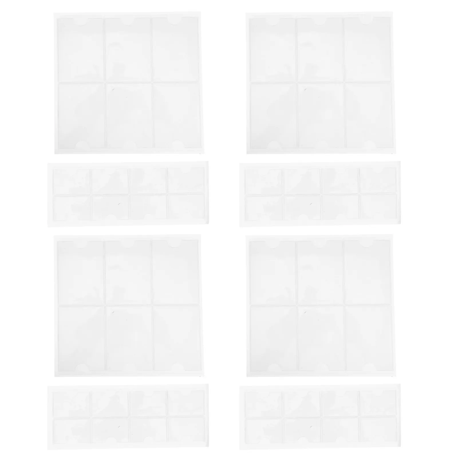 50Pcs Transparent Self Adhesive Index Card Pockets Plastic Label Holder Clear Sleeve for Storage Bins Shelves Folders Monitors