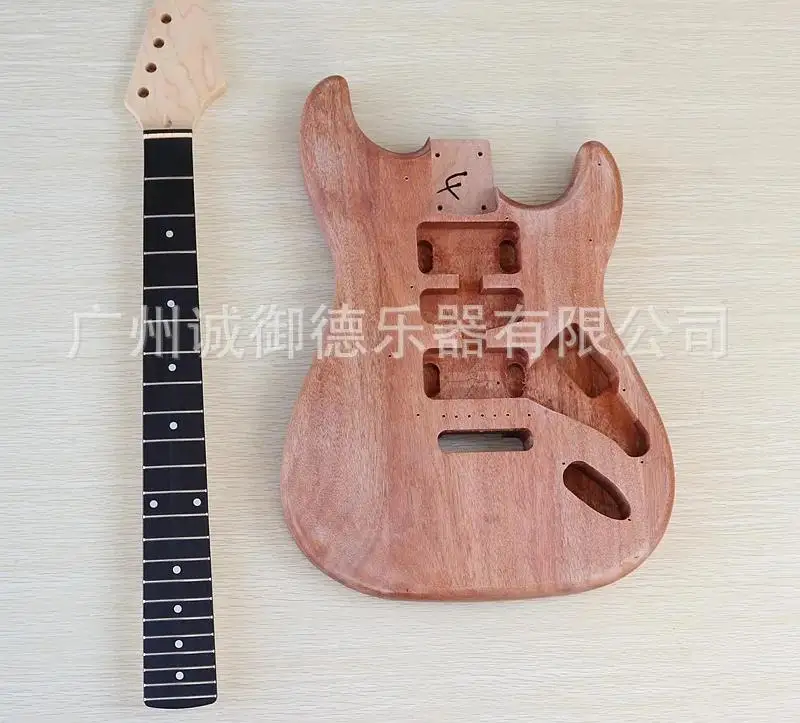 DIY Instrument Assembly Kit Semi-Finished Modified Guitar Barrel Maple Handle plus Accessories for Music Lovers