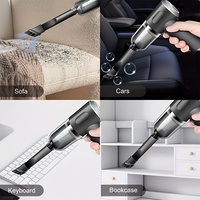 Compact Wireless Handheld Car Vacuum Cleaner Featuring 4000 Pa Dual Turbine Motors, Powerful Suction, Suitable for Home and Car