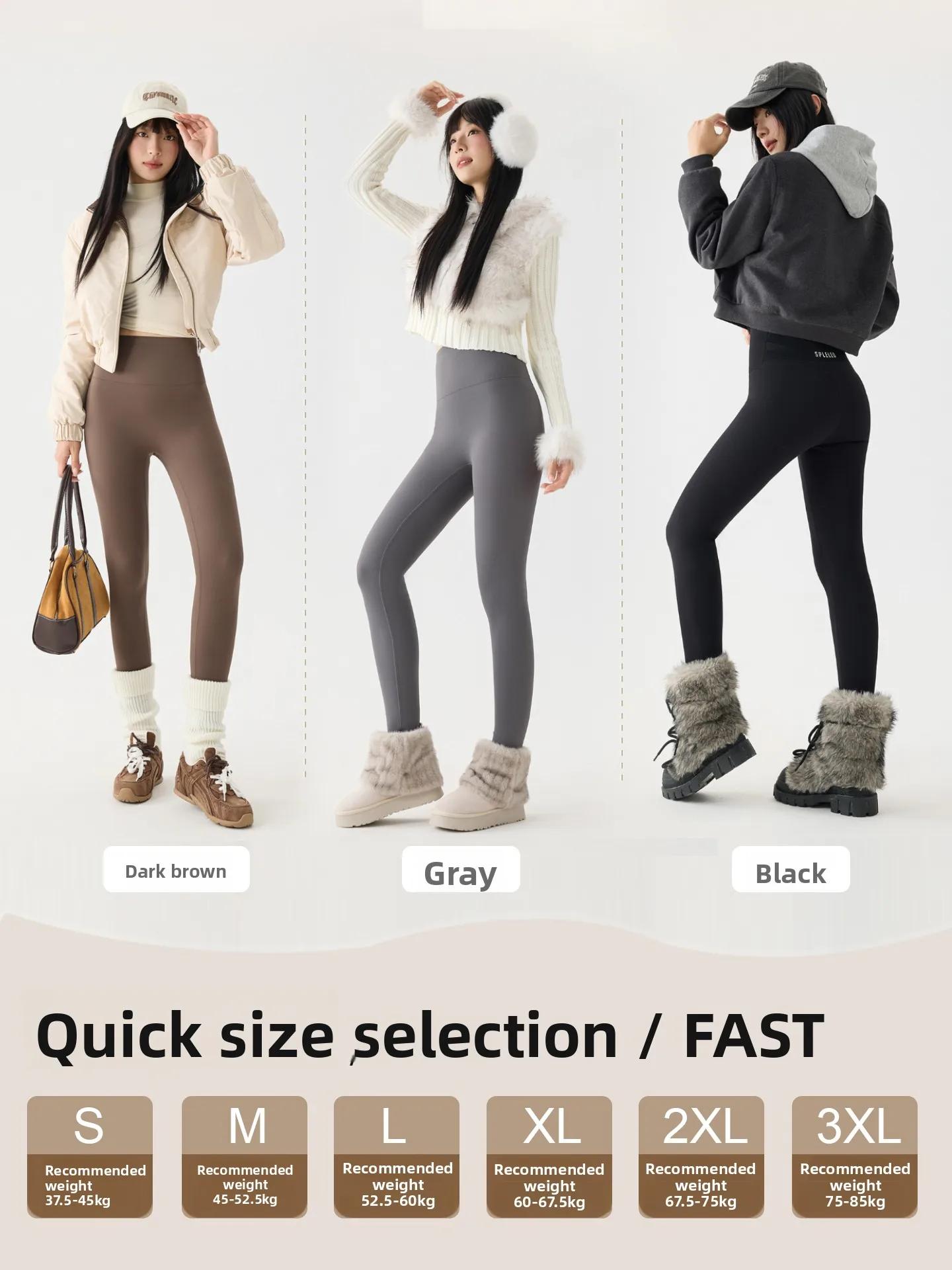 Pantaloni da yoga Sl a vita alta foderati in seta Camere Fce Pantaloni da donna in pelle arca Autunno Inverno Nuovo Sle Base aderente...