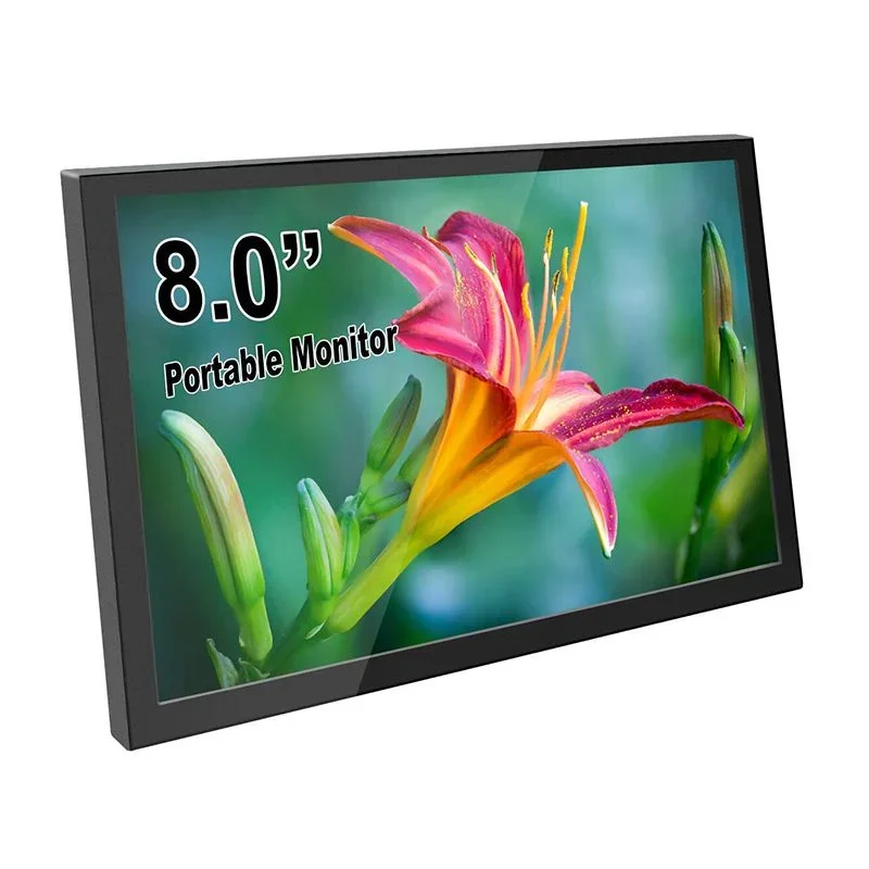 Hot Sale SH080 8inch Portable LCD Display 1280x800 Resolution Monitor Built in Speakers