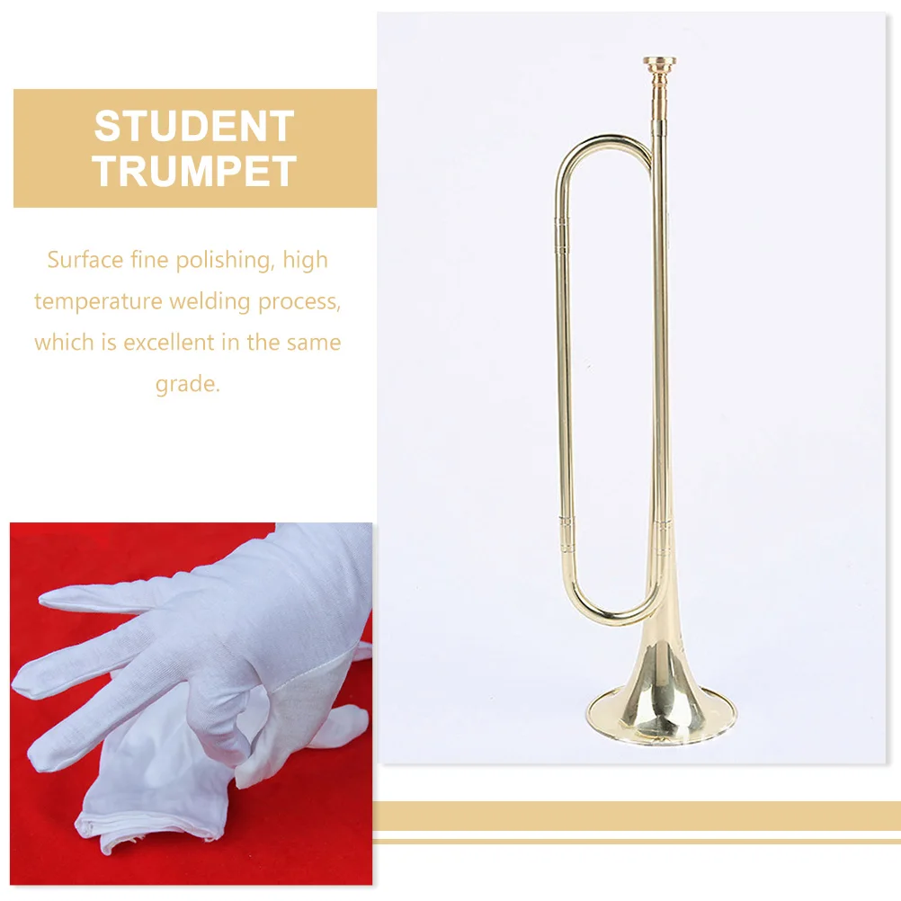 

1 Set Trumpet Musical Wind Instrument Beginner Student For Summer Camping School Band Orchestra Decor Educational Plaything