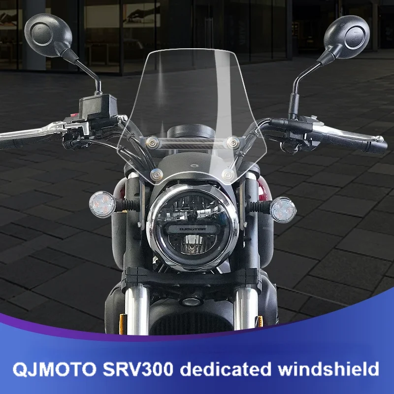 

New For QJMOTO SRV300 Accessories Windshield Sports Windscreen Wind Deflector Fit QJMOTO SRV300 SRV125 SRV250 SRV 125 / 250 /300