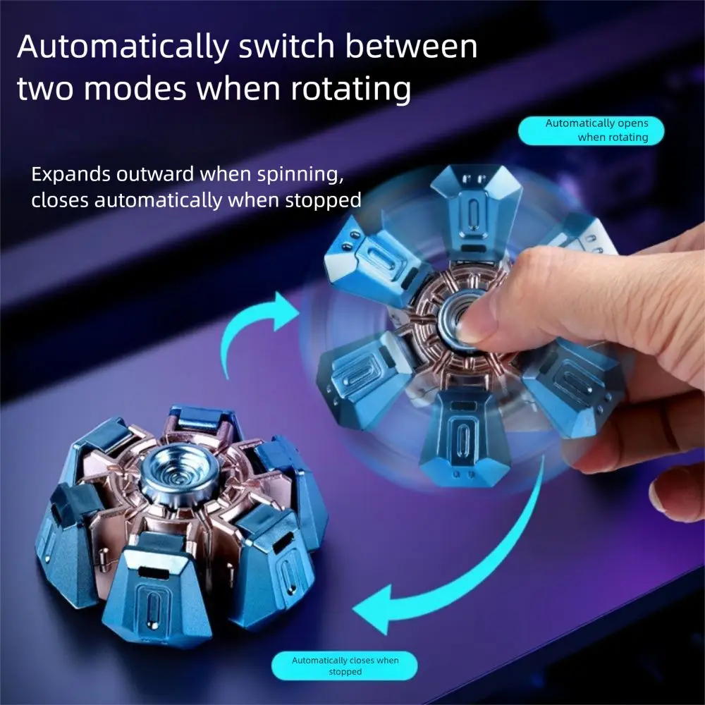 4 pçs forma de pétala ponta do dedo giroscópio mecânico girando topo impressão 3d mão girador engrenagem pla roda dentada ponta do dedo