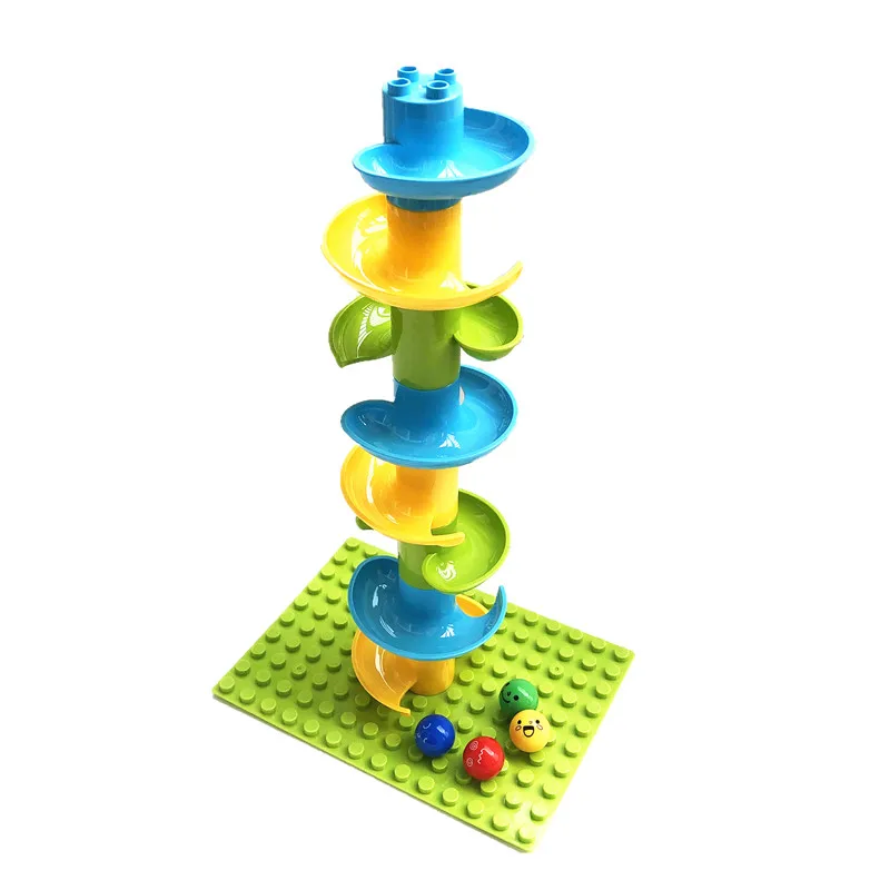 Speciale link voor VIP Madison Marble Run elektrische spiraalvormige liftwiel achtbaan Paino Slide bouwstenen