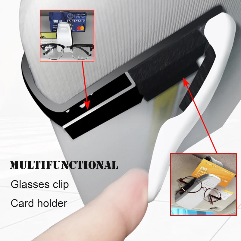 Car Sun Visor Glasses Holder Clip For Skoda Superb Octavia A5 2 Fabia Rapid Yeti Citroen C4 C5 C3 Grand Picasso