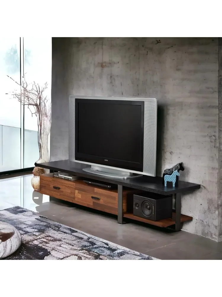 ACME Elling TV Stand in Walnut & Black 91235