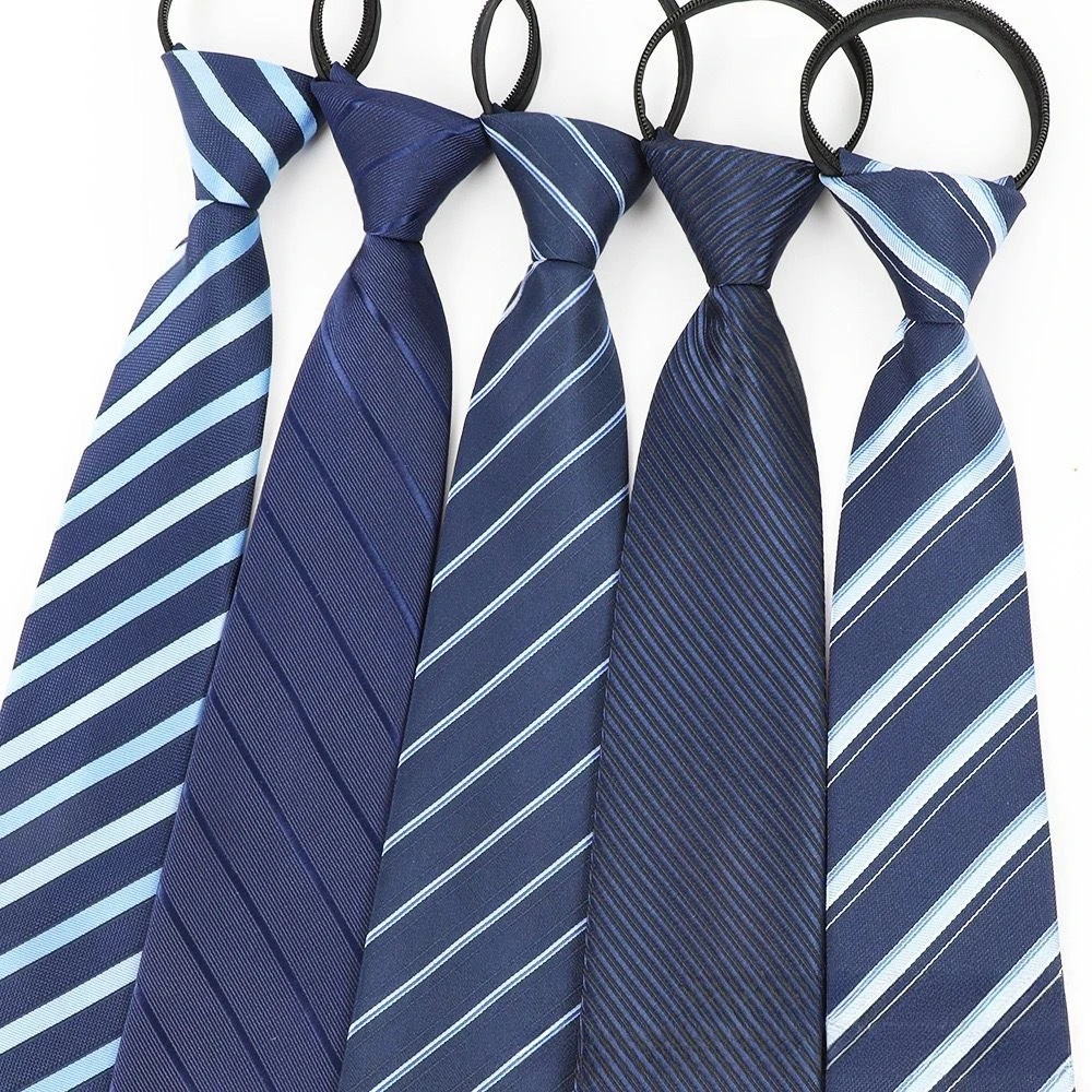 Tie 8cm Men's Formal Business Red, Blue, Black Professional Wedding Groom Korean Version Zipper Free To Pull