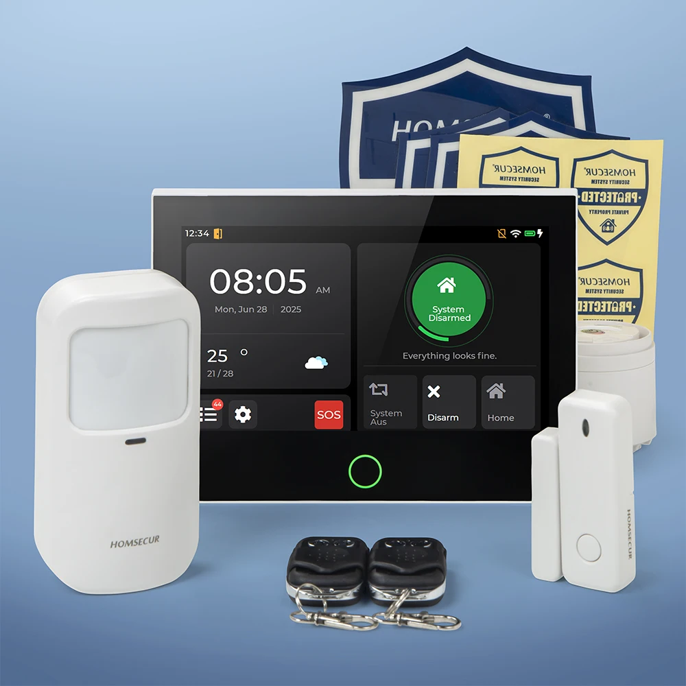 

7" Wireless Home Security Alarm System – 4G GSM + WiFi, Tuya Smart App Control, Burglar Alert with Siren