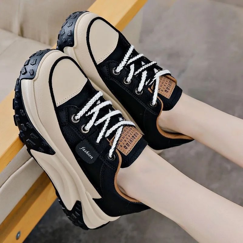 New Women's Casual Sports Shoes Multi-functional Thick Sole Anti-slip Wear Increase Roman Style Street Fashion Daddy Shoes